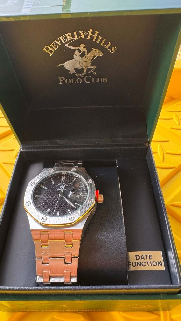 Beverly Hills Polo Club Date Function Stainless Steel Men's Watch